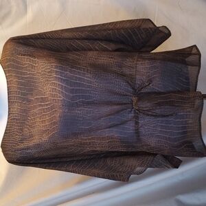 Chaps Sheer Top SZ SM